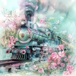 PANEL DRUKOWANY PASTELOWY POCIĄG NR 20