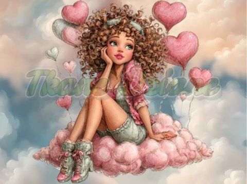 PANEL DRUKOWANY WALENTYNKOWA DZIEWCZYNKA NR 12