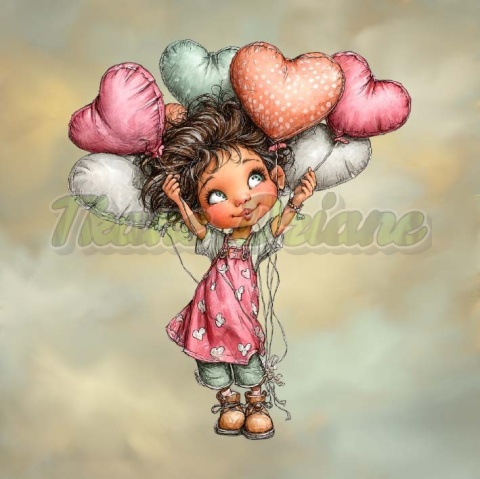 PANEL DRUKOWANY WALENTYNKOWA DZIEWCZYNKA NR 16