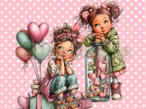 PANEL DRUKOWANY WALENTYNKOWA DZIEWCZYNKA NR 17