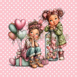 PANEL DRUKOWANY WALENTYNKOWA DZIEWCZYNKA NR 17