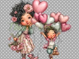 PANEL DRUKOWANY WALENTYNKOWA DZIEWCZYNKA NR 18