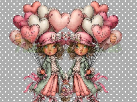 PANEL DRUKOWANY WALENTYNKOWA DZIEWCZYNKA NR 22