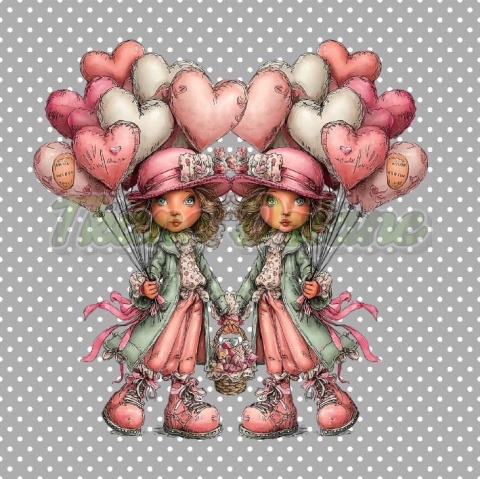 PANEL DRUKOWANY WALENTYNKOWA DZIEWCZYNKA NR 22