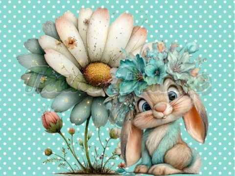 PANEL DRUKOWANY WIELKANOCNY ZAJĄC NR 1