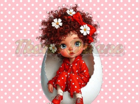 PANEL DRUKOWANY WIELKANOCNA DZIEWCZYNKA NR 6