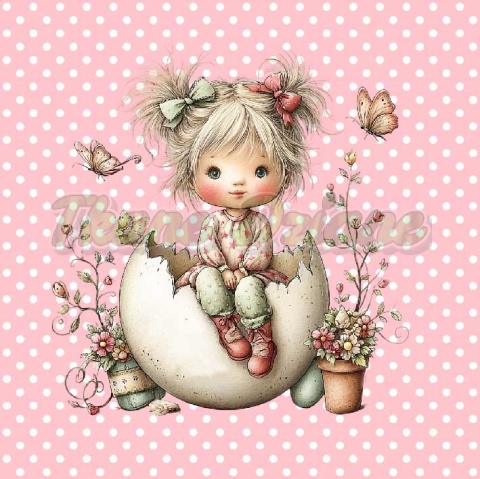 PANEL DRUKOWANY WIELKANOCNE DZIEWCZYNKA NR 5