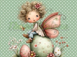 PANEL DRUKOWANY WIELKANOCNE DZIEWCZYNKA NR 7