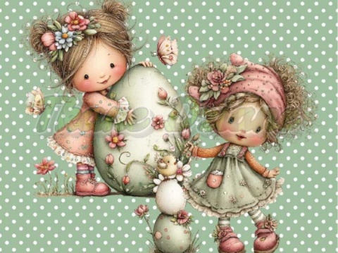 PANEL DRUKOWANY WIELKANOCNE DZIEWCZYNKA NR 8