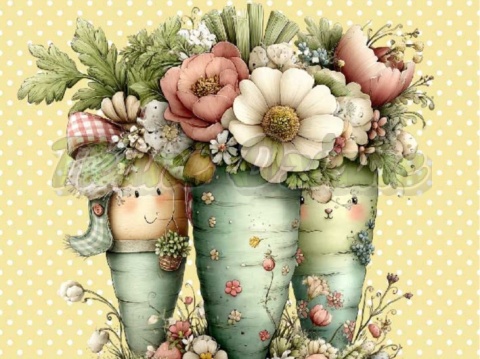 PANEL DRUKOWANY WIELKANOCNE MARCHEWECZKI NR 8