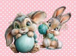 PANEL DRUKOWANY WIELKANOCNY ZAJĄC NR 9