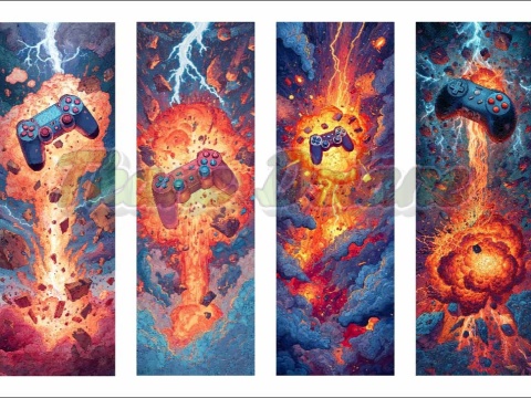 PANEL DRUKOWANY ZAKŁADKI DO KSIĄŻEK PAD DO GRY