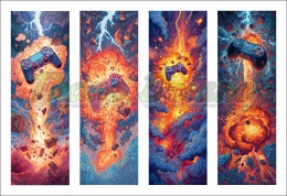 PANEL DRUKOWANY ZAKŁADKI DO KSIĄŻEK PAD DO GRY