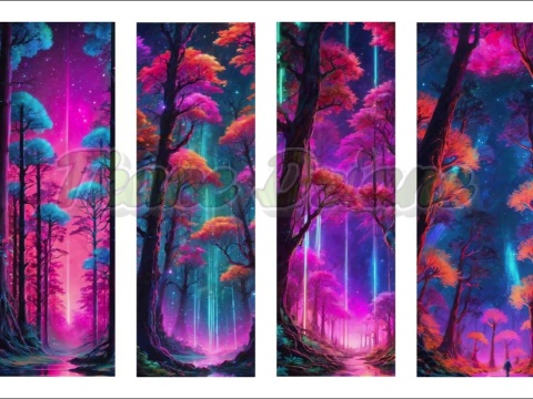 PANEL DRUKOWANY ZAKŁADKI DO KSIĄŻEK KOLOROWA ZORZA