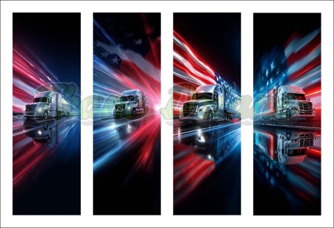 PANEL DRUKOWANY ZAKŁADKI DO KSIĄŻEK CIĘŻARÓWKA