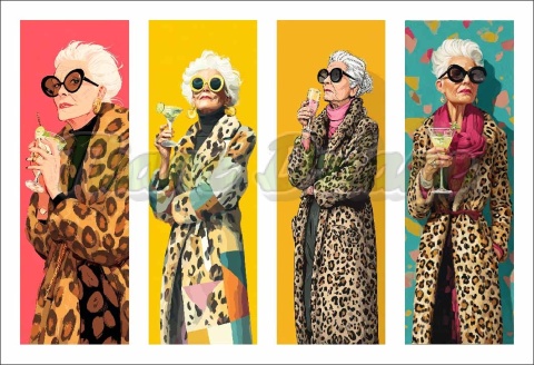 PANEL DRUKOWANY ZAKŁADKI DO KSIĄŻEK KOLOROWA KOBIETA