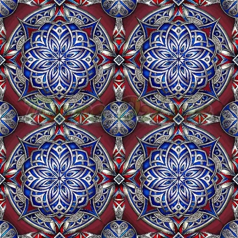 TKANINA DRUKOWANA CELTYCKI WZÓR NR 2