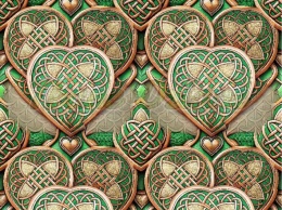 TKANINA DRUKOWANA CELTYCKI WZÓR NR 4