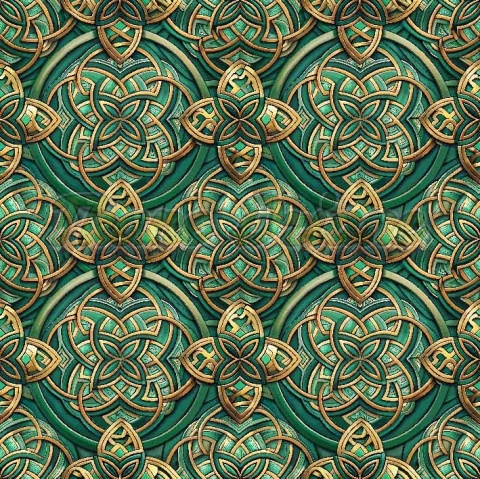 TKANINA DRUKOWANA CELTYCKI WZÓR NR 5