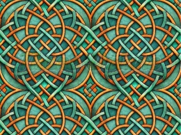 TKANINA DRUKOWANA CELTYCKI WZÓR NR 6