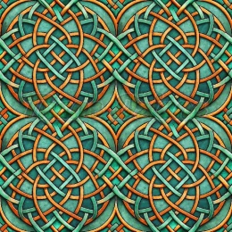 TKANINA DRUKOWANA CELTYCKI WZÓR NR 6