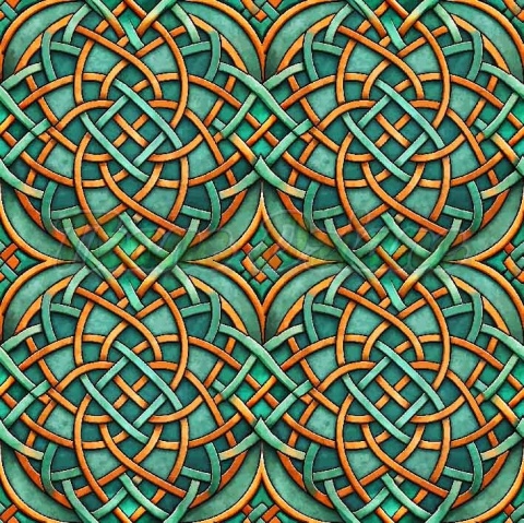 TKANINA DRUKOWANA CELTYCKI WZÓR NR 6