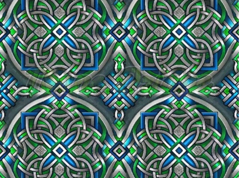 TKANINA DRUKOWANA CELTYCKI WZÓR NR 7