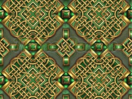 TKANINA DRUKOWANA CELTYCKI WZÓR NR 8