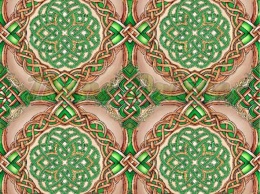 TKANINA DRUKOWANA CELTYCKI WZÓR NR 9