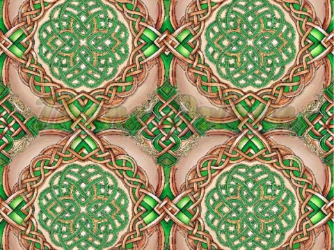 TKANINA DRUKOWANA CELTYCKI WZÓR NR 9