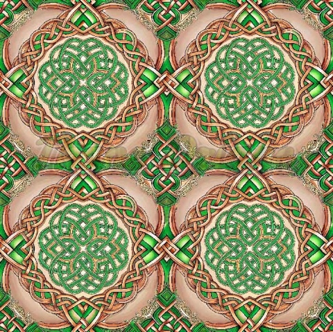 TKANINA DRUKOWANA CELTYCKI WZÓR NR 9