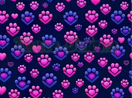 TKANINA DRUKOWANA NEONOWE ŁAPKI NR 9