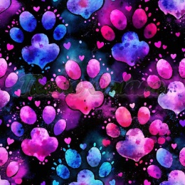 TKANINA DRUKOWANA NEONOWE ŁAPKI NR 10