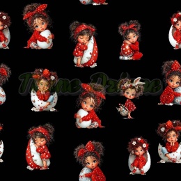 TKANINA DRUKOWANA WIELKANOCNE DZIEWCZYNY NR 1