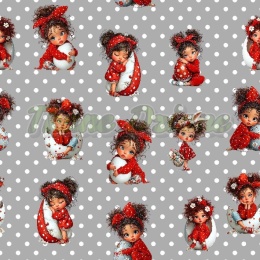 TKANINA DRUKOWANA WIELKANOCNE DZIEWCZYNY NR 2