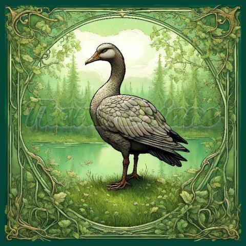 PANEL DRUKOWANY ART NOUVEAU-GĘŚ NR 112