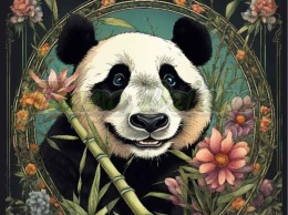 PANEL DRUKOWANY ART NOUVEAU-PANDA NR 106