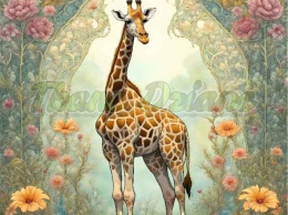 PANEL DRUKOWANY ART NOUVEAU-ŻYRAFA NR 103