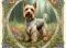 PANEL DRUKOWANY ART NOUVEAU-PIES YORK SHIRE TERRIER NR 100