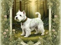 PANEL DRUKOWANY ART NOUVEAU-PIES WEST HIGHLAND TERRIER NR 98