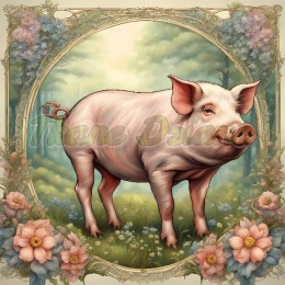 PANEL DRUKOWANY ART NOUVEAU- ŚWINKA NR 84