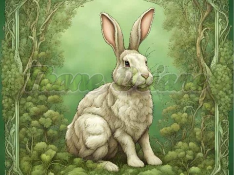 PANEL DRUKOWANY ART NOUVEAU- ZAJĄC NR 85