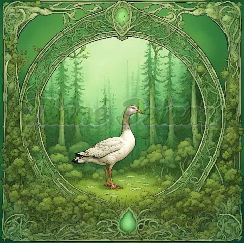 PANEL DRUKOWANY ART NOUVEAU-GĘŚ NR 111