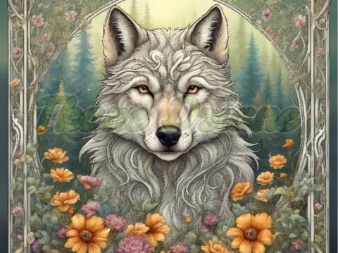 PANEL DRUKOWANY ART NOUVEAU- WILK NR 87