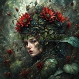 PANEL DRUKOWANY KOBIETA W KWIATACH NR 23