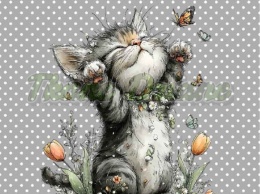 PANEL DRUKOWANY PASTELOWY KOTEK NR 2