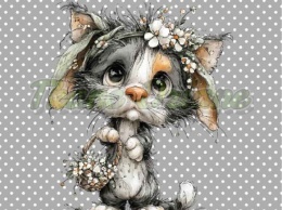 PANEL DRUKOWANY PASTELOWY KOTEK NR 4