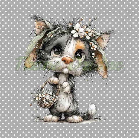 PANEL DRUKOWANY PASTELOWY KOTEK NR 4