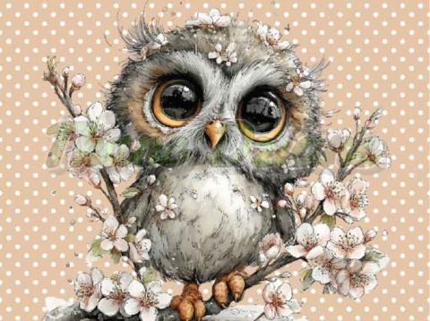 PANEL DRUKOWANY PASTELOWA SOWA NR 6