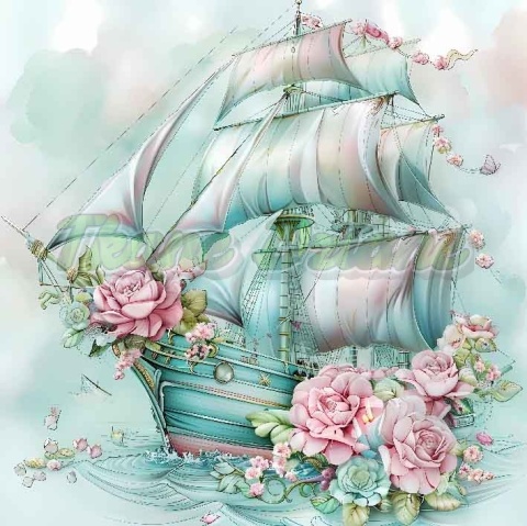 PANEL DRUKOWANY PASTELOWY STATEK NR 26